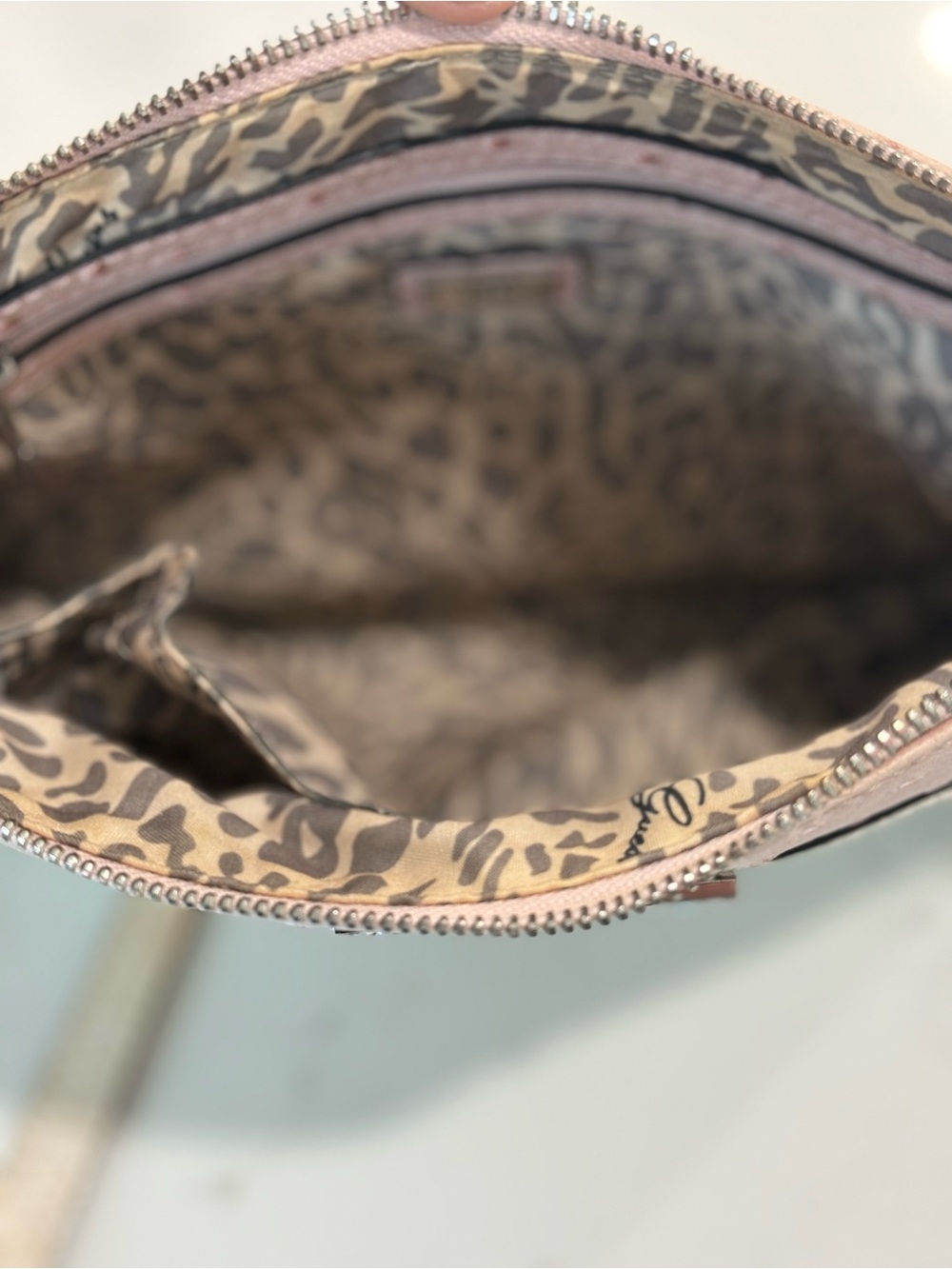 GUESS Pink and Cream Two-Piece Tote and Wallet Set with Rhinestone Plaques - Picture 3 of 3